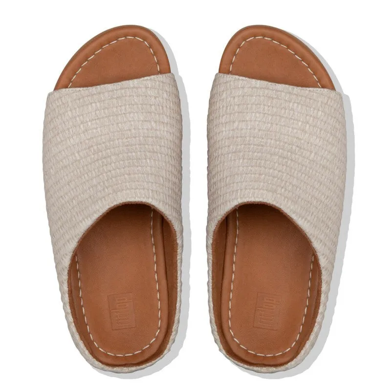 FitFlop ciabatta donna IMOGEN BASKET WEAVE SLIDES - STONE