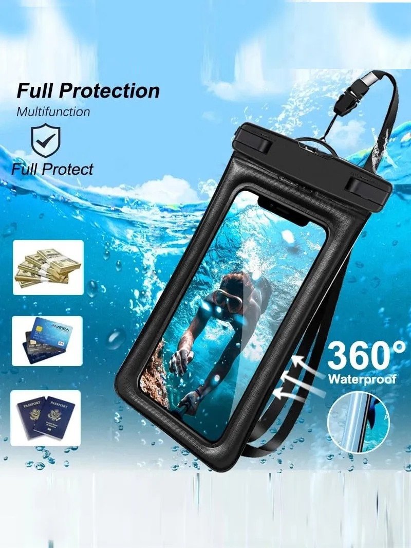 Floating Airbag Waterproof Swim Bag Beach Travel Phone Case For iPhone 11 12 13 14 Pro Max Samsung S23 S22  Cover