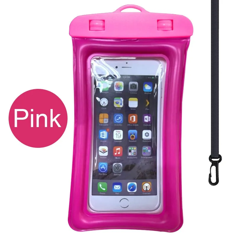 Floating Airbag Waterproof Swim Bag Beach Travel Phone Case For iPhone 11 12 13 14 Pro Max Samsung S23 S22  Cover