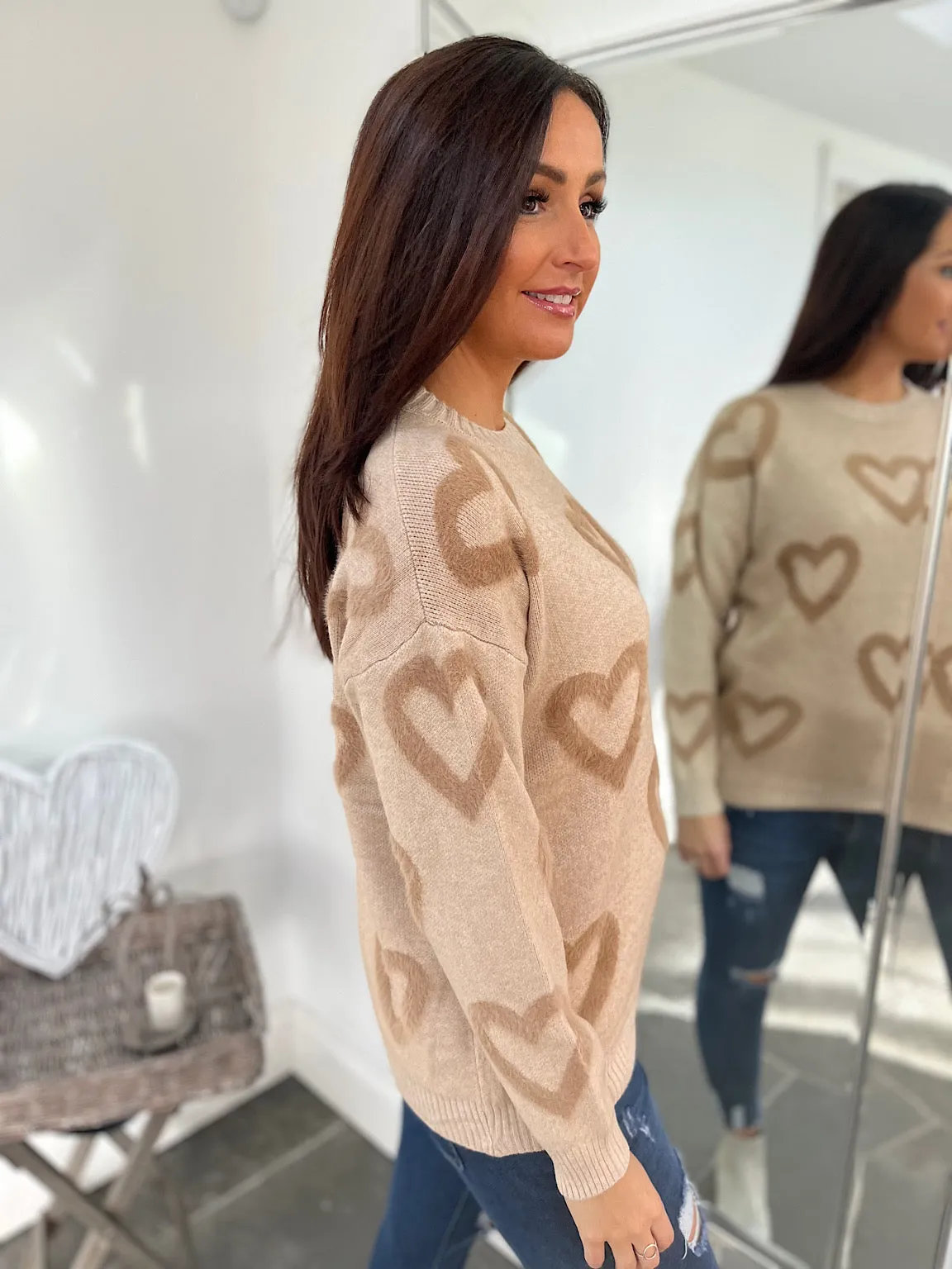 Fluffy Heart Jumper Harriet