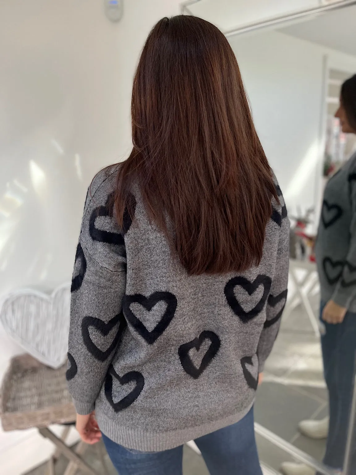 Fluffy Heart Jumper Harriet