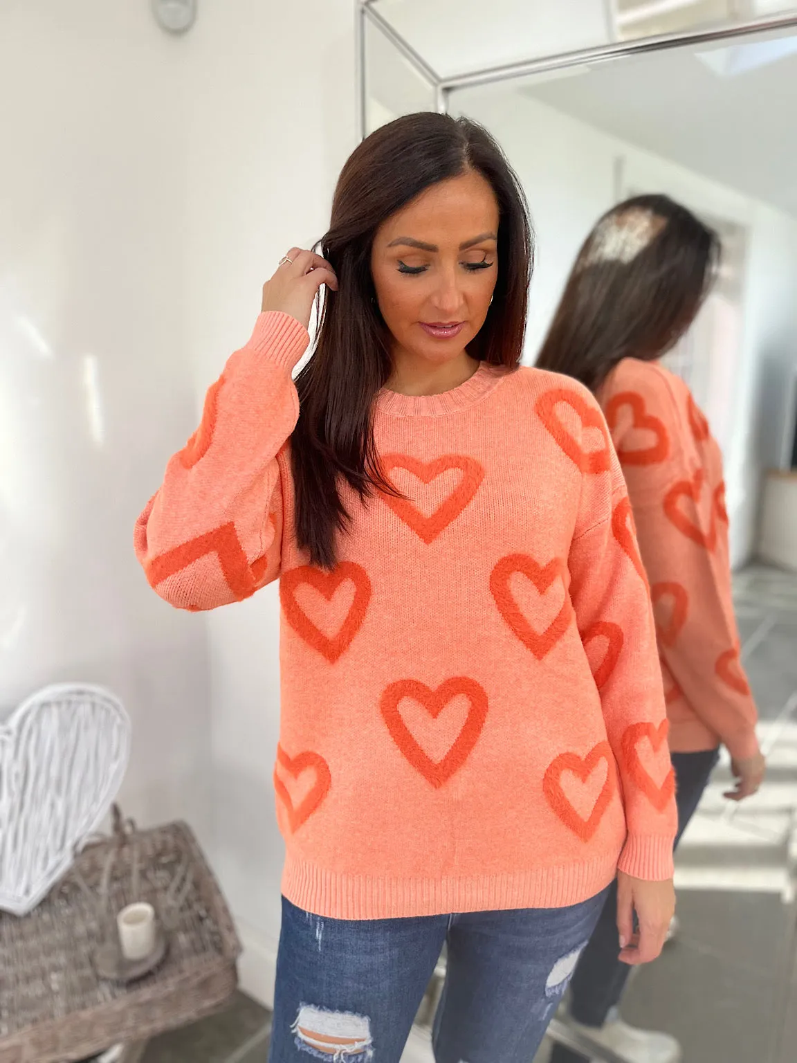 Fluffy Heart Jumper Harriet