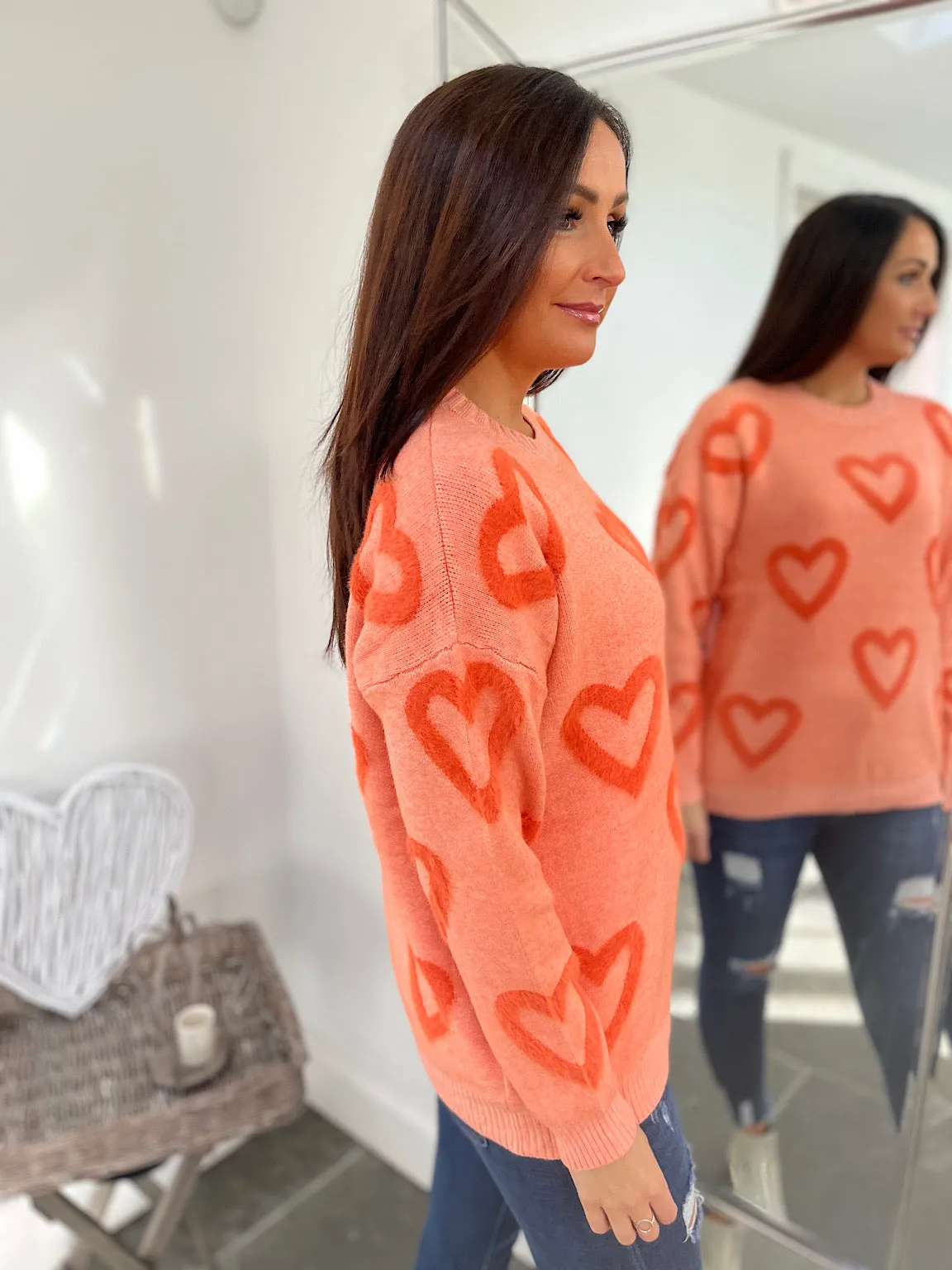 Fluffy Heart Jumper Harriet