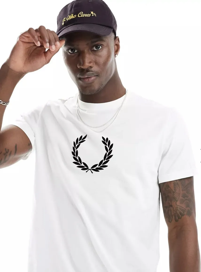 FRED PERRY  |Crew Neck Pullovers Stripes Unisex Street Style Plain Cotton