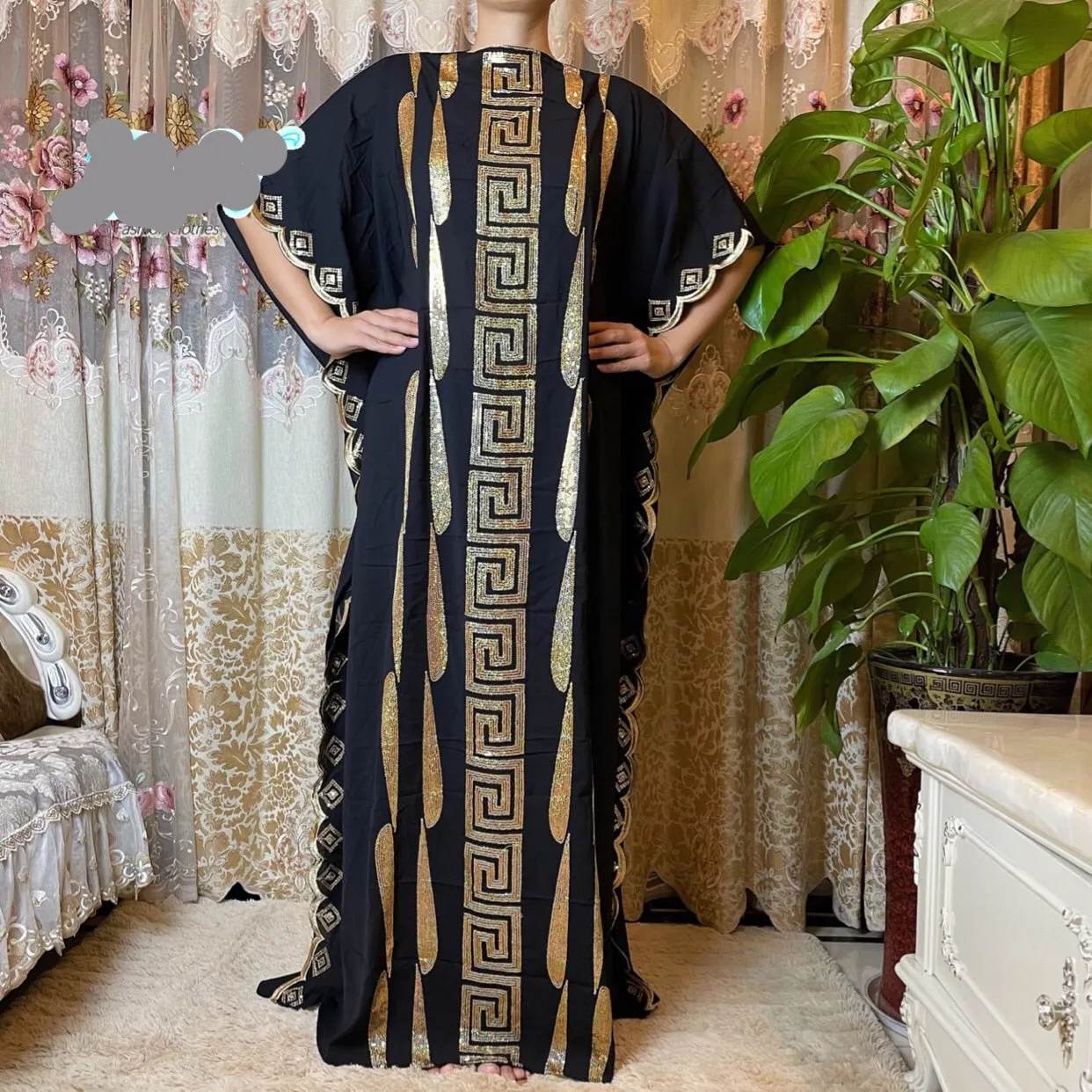 Free Size Abaya Embroidery Long Dress High Grade Comfortable Fabric