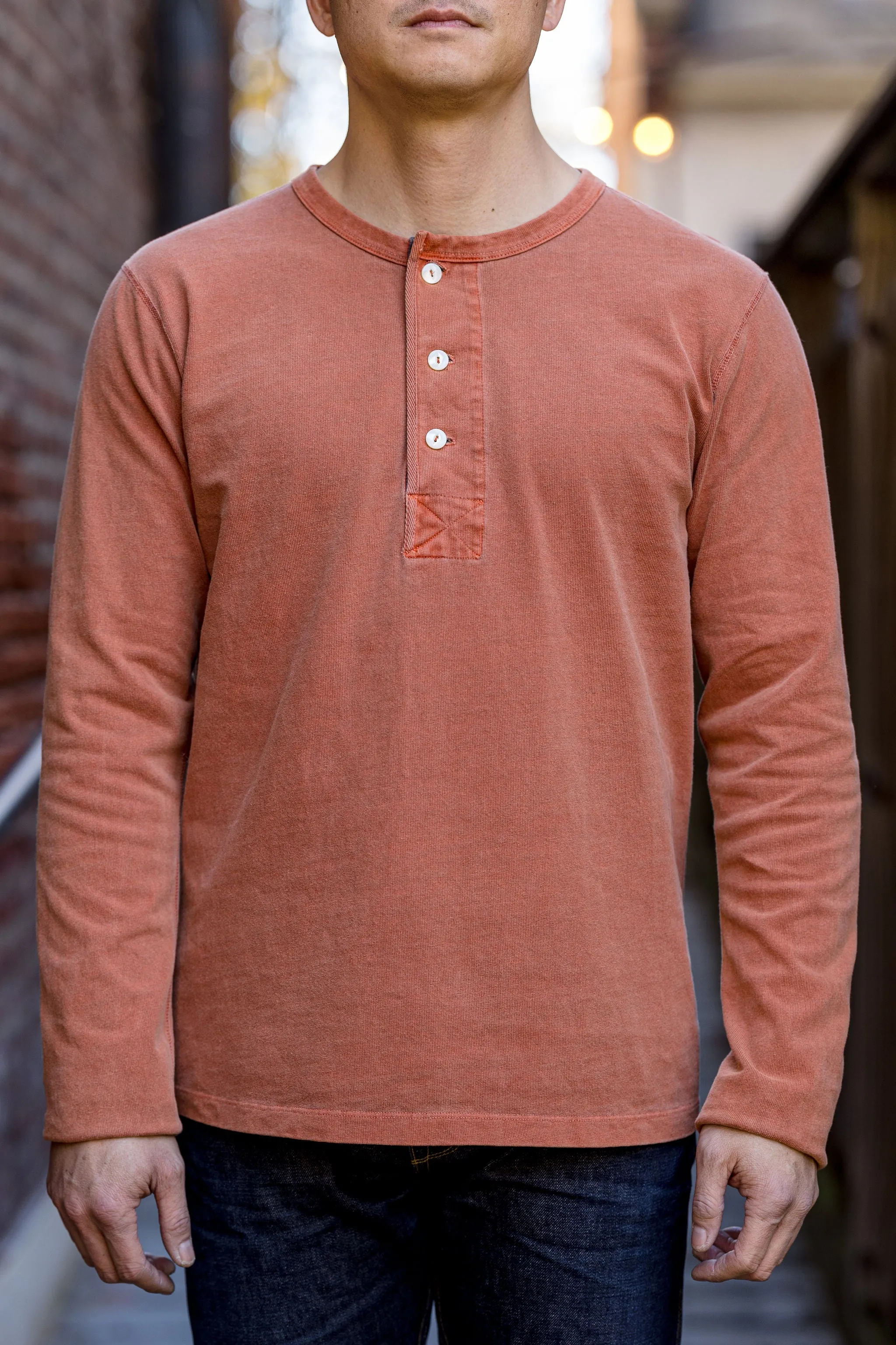 Freenote Cloth 13oz Henley L/S - Rust