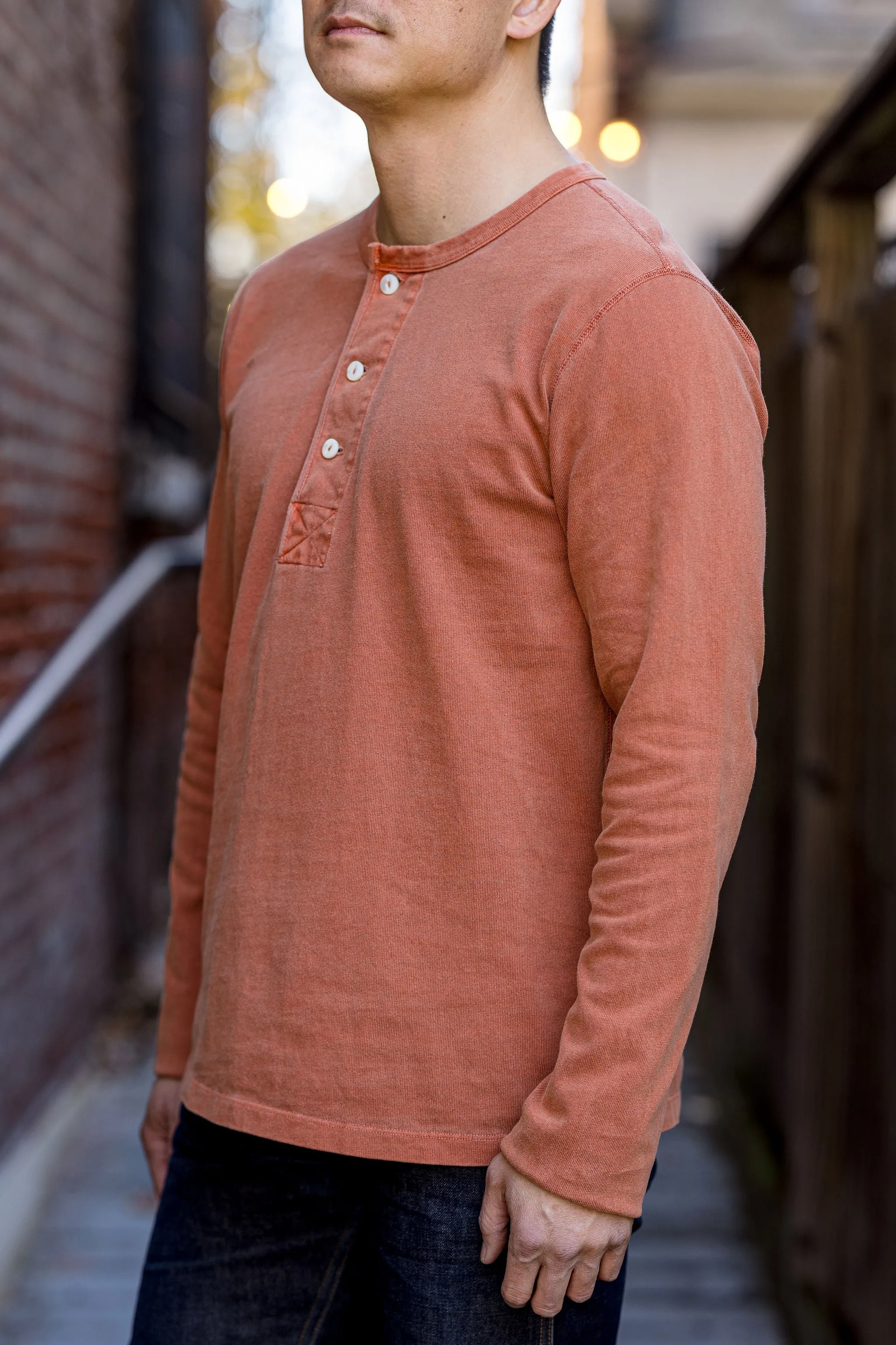 Freenote Cloth 13oz Henley L/S - Rust