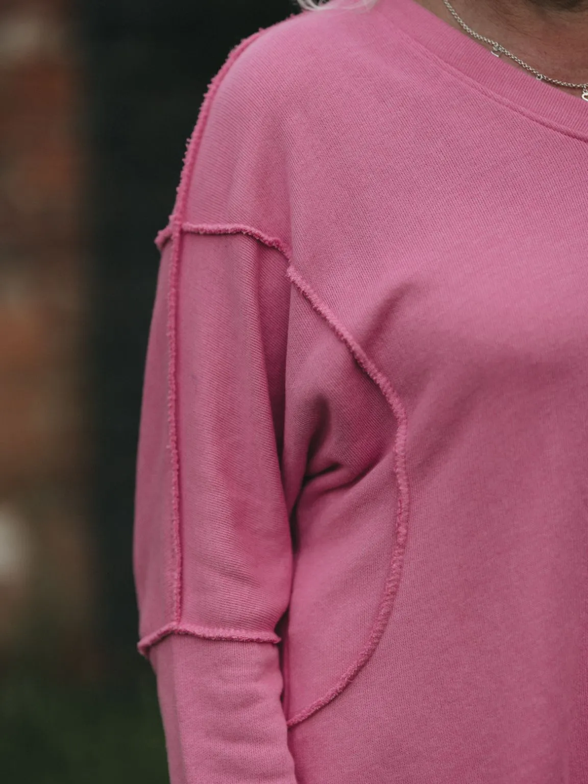 Fuchsia Reverse Seam Sweatshirt Aurora