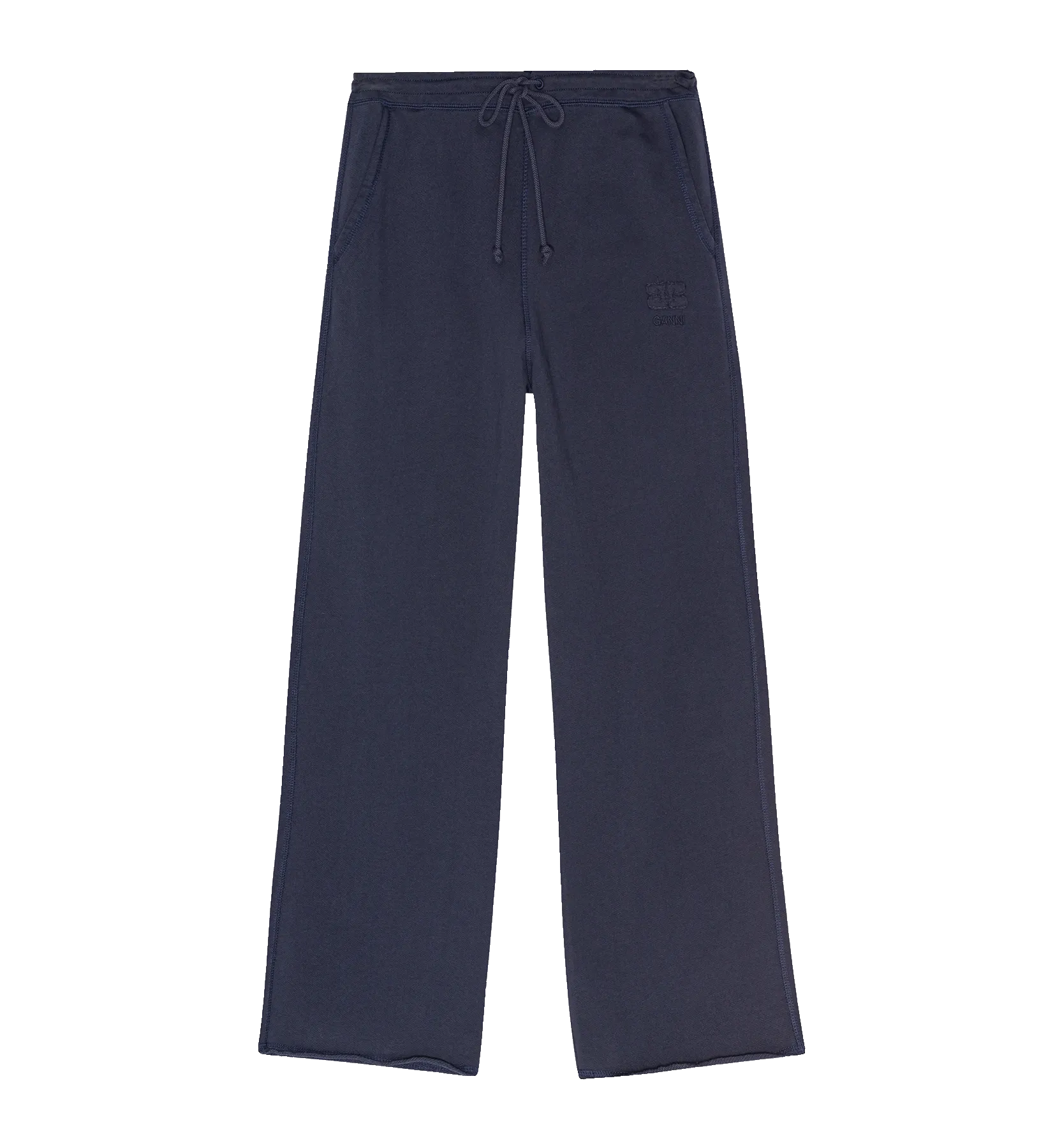 GANNI Dark Blue Isoli Wide Leg Pants