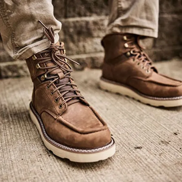 Gerogia Boot Core 37 6″ Moc Toe Brown Work Boot