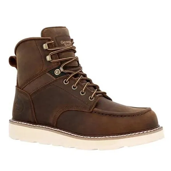 Gerogia Boot Core 37 6″ Moc Toe Brown Work Boot