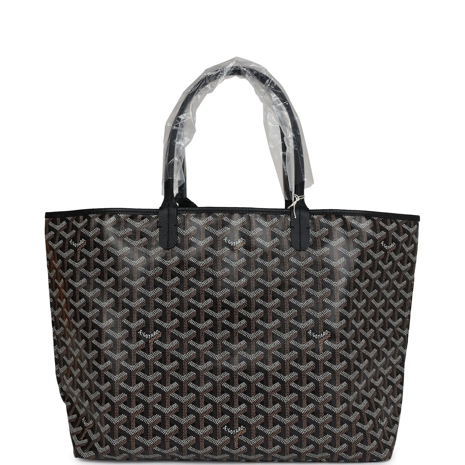 Goyard Goyardine Black St. Louis PM Tote Bag Palladium Hardware