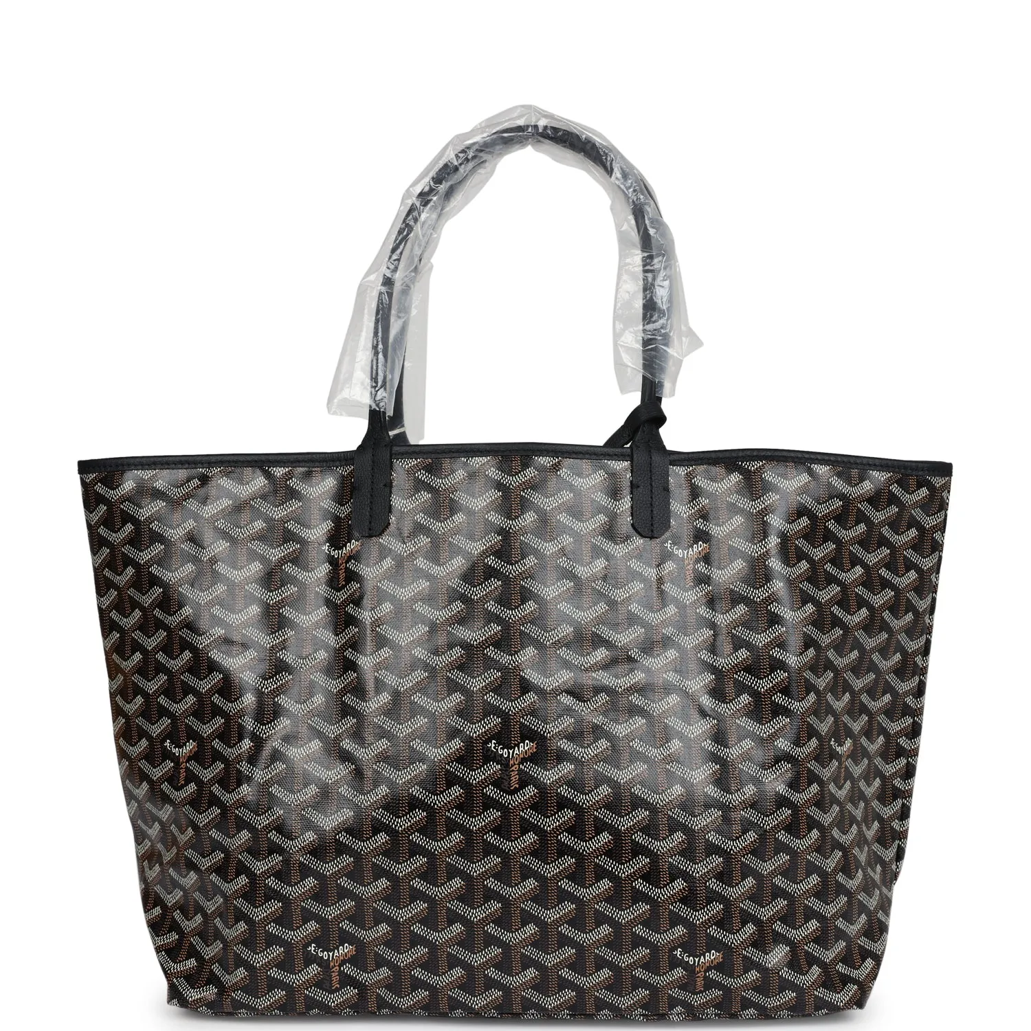 Goyard Goyardine Black St. Louis PM Tote Bag Palladium Hardware