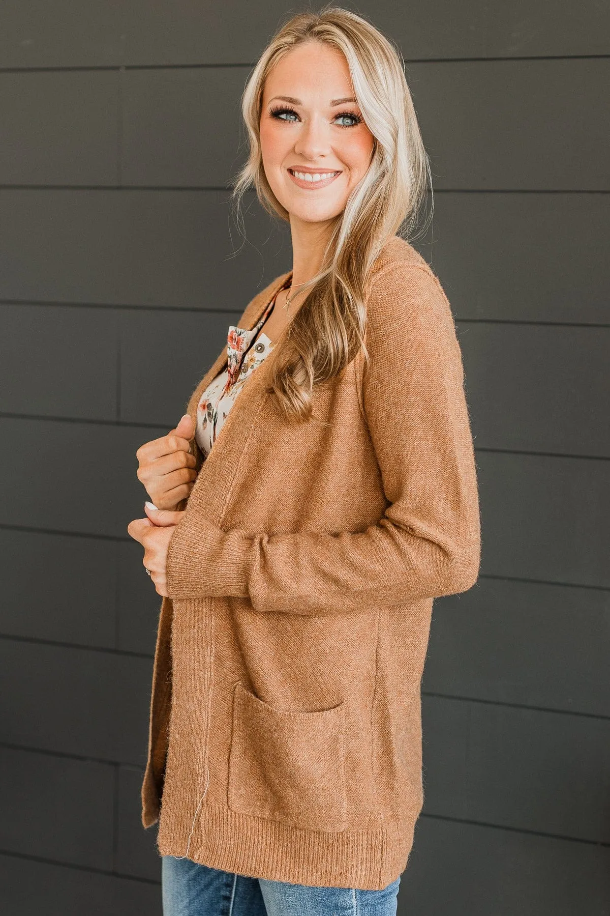 Having A Blast Knit Cardigan- Camel