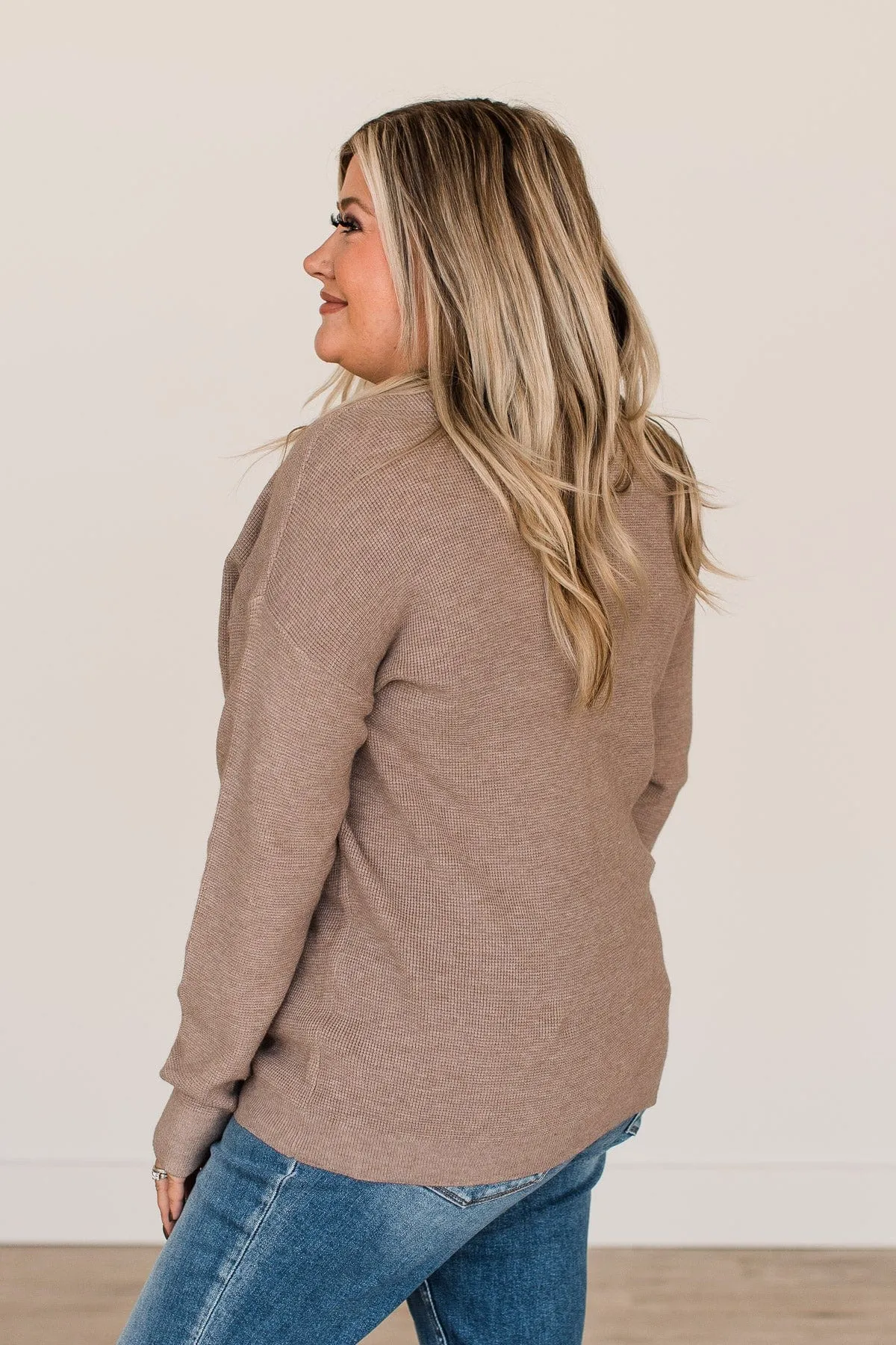 In Good Company Button Cardigan- Mocha