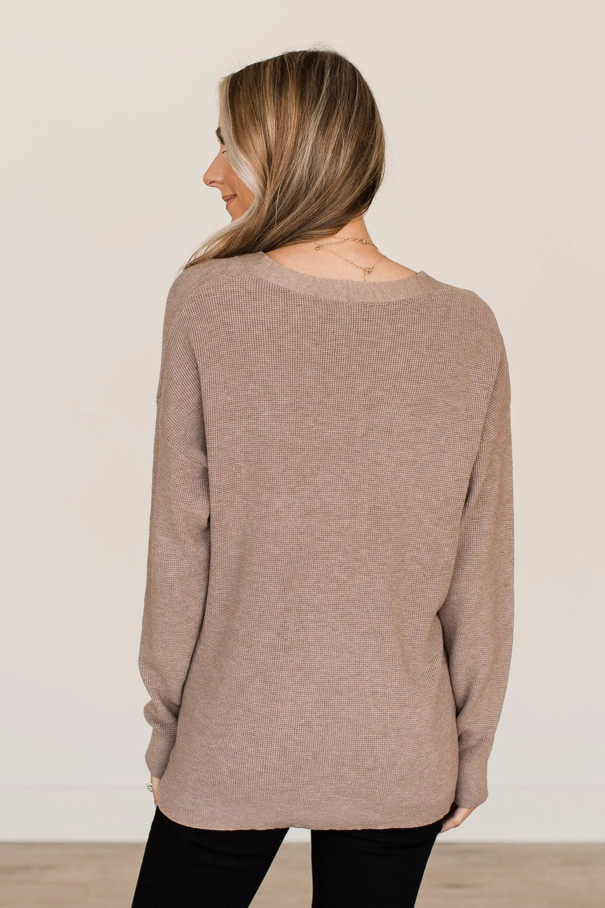 In Good Company Button Cardigan- Mocha