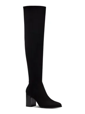 INC Womens Black Cushioned Windee Almond Toe Block Heel Zip-Up Heeled Boots M