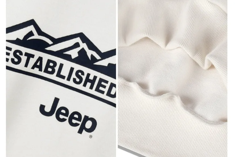 JEEP  |Unisex Street Style Long Sleeves Plain Cotton Logo