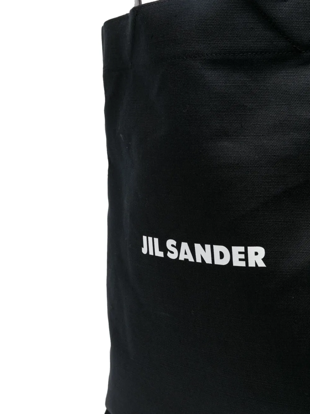 Jil Sander    Jil Sander Logo Linen And Cotton Tote Bag