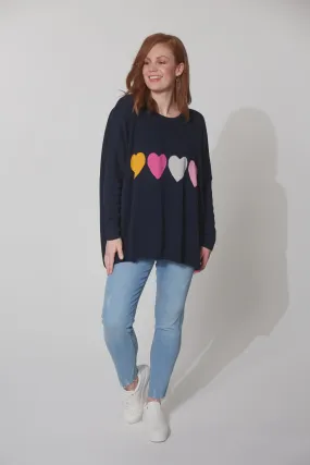 Jumper - Boden Heart Midnight