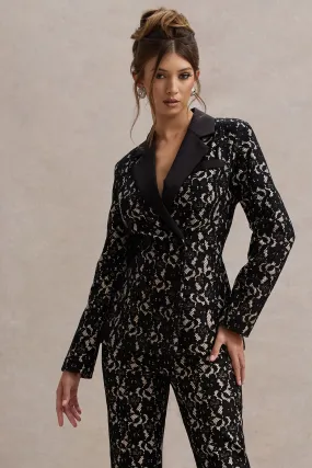 Kennedy | Black Lace Tailored Blazer