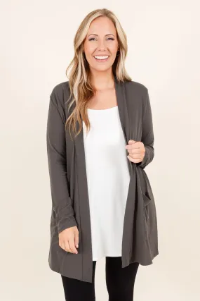 Kindness and Compassion Cardigan, Ash Gray