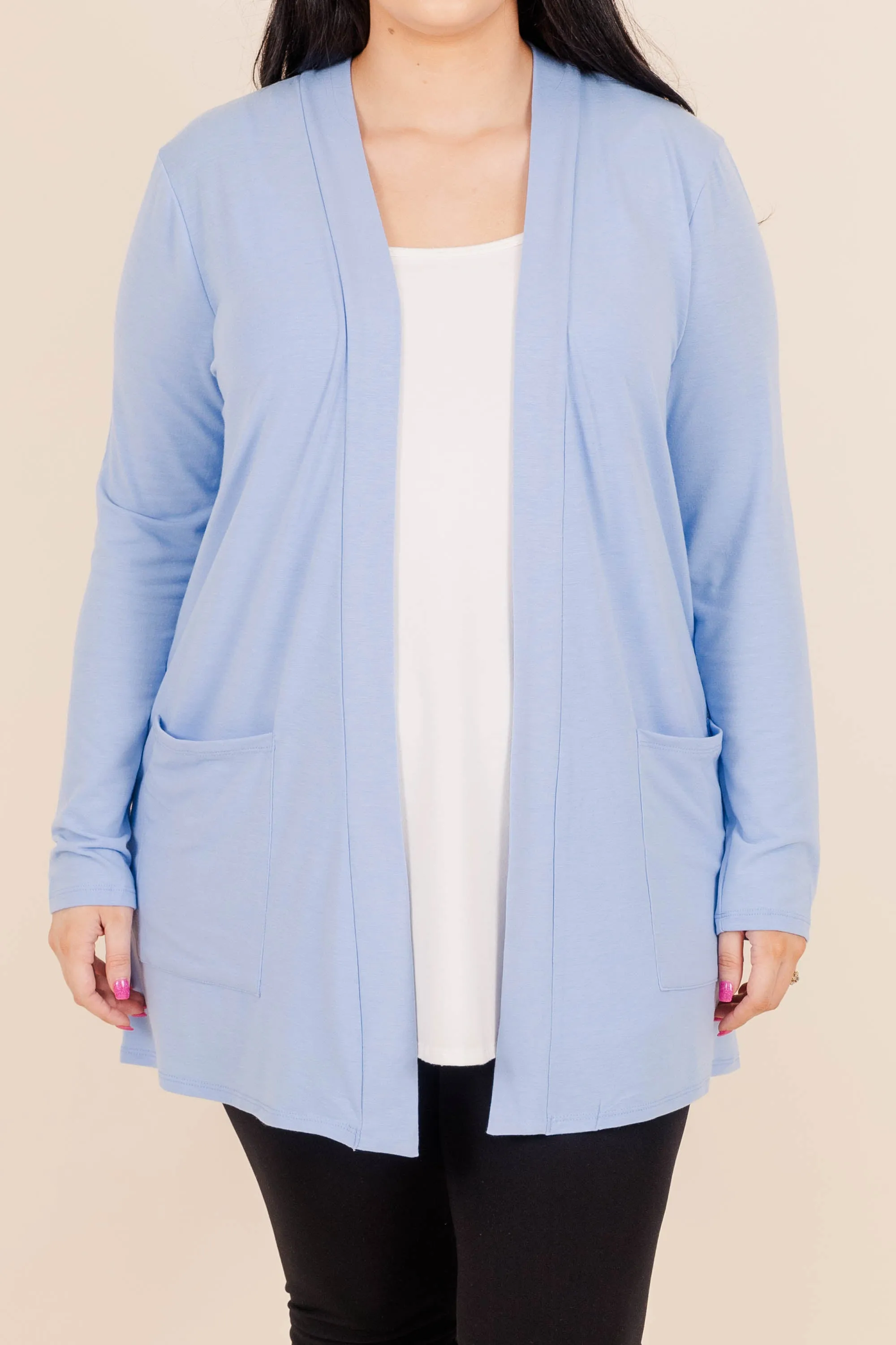 Kindness And Compassion Cardigan, Spring Blue