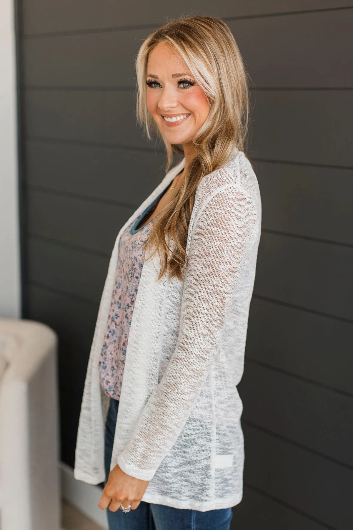 Learn About Myself Knit Cardigan- Ivory