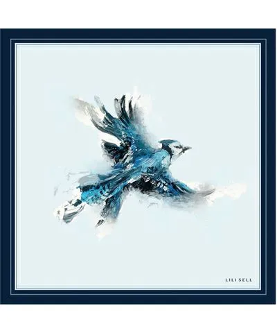 Lili Sell Women's Blue / Neutrals The Seabird Silk Scarf