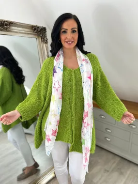 Lime Popcorn Reverse seam Knit Jumper Morgan