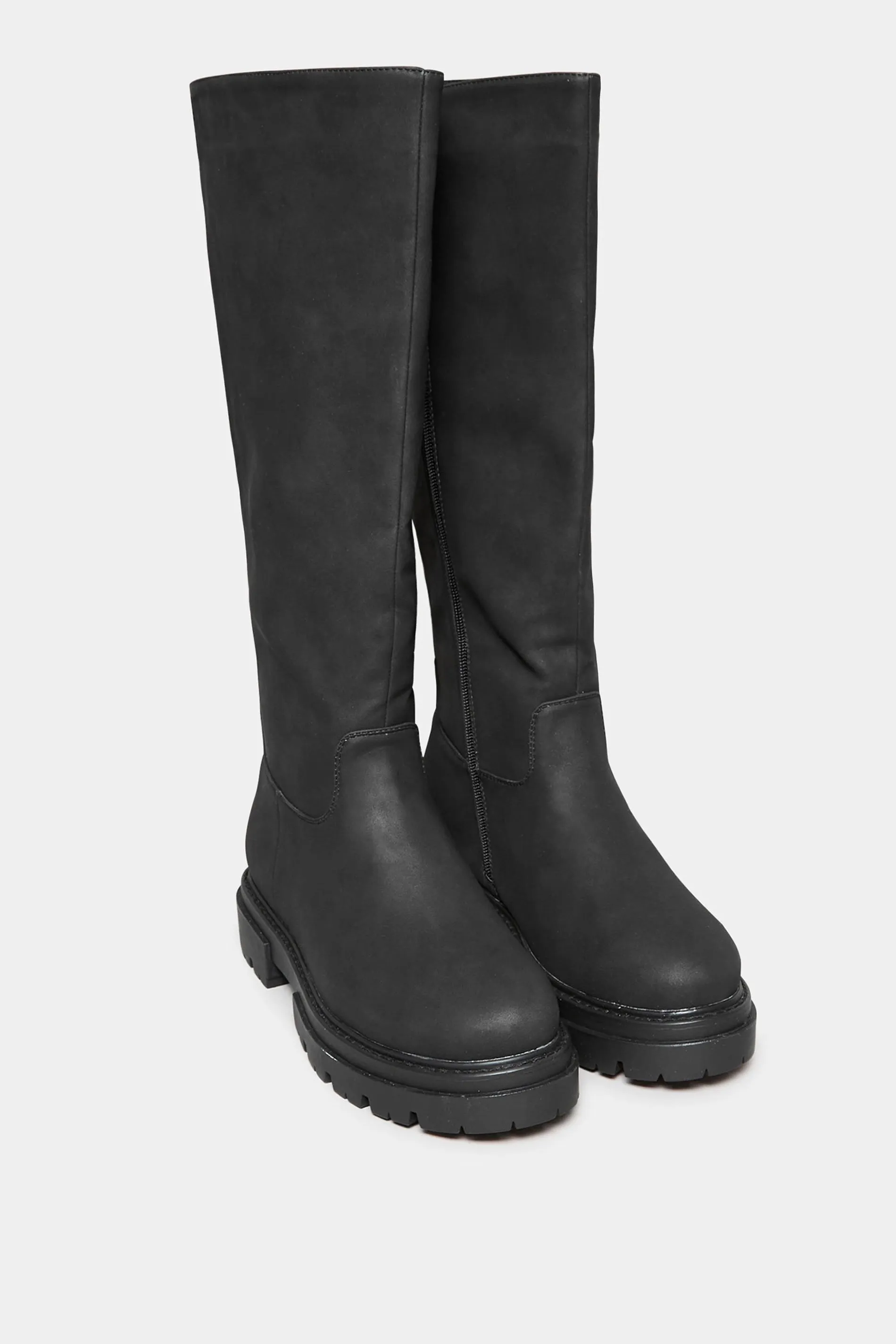 LIMITED COLLECTION Black Chunky Calf Boots In Wide E Fit & Extra Wide EEE Fit