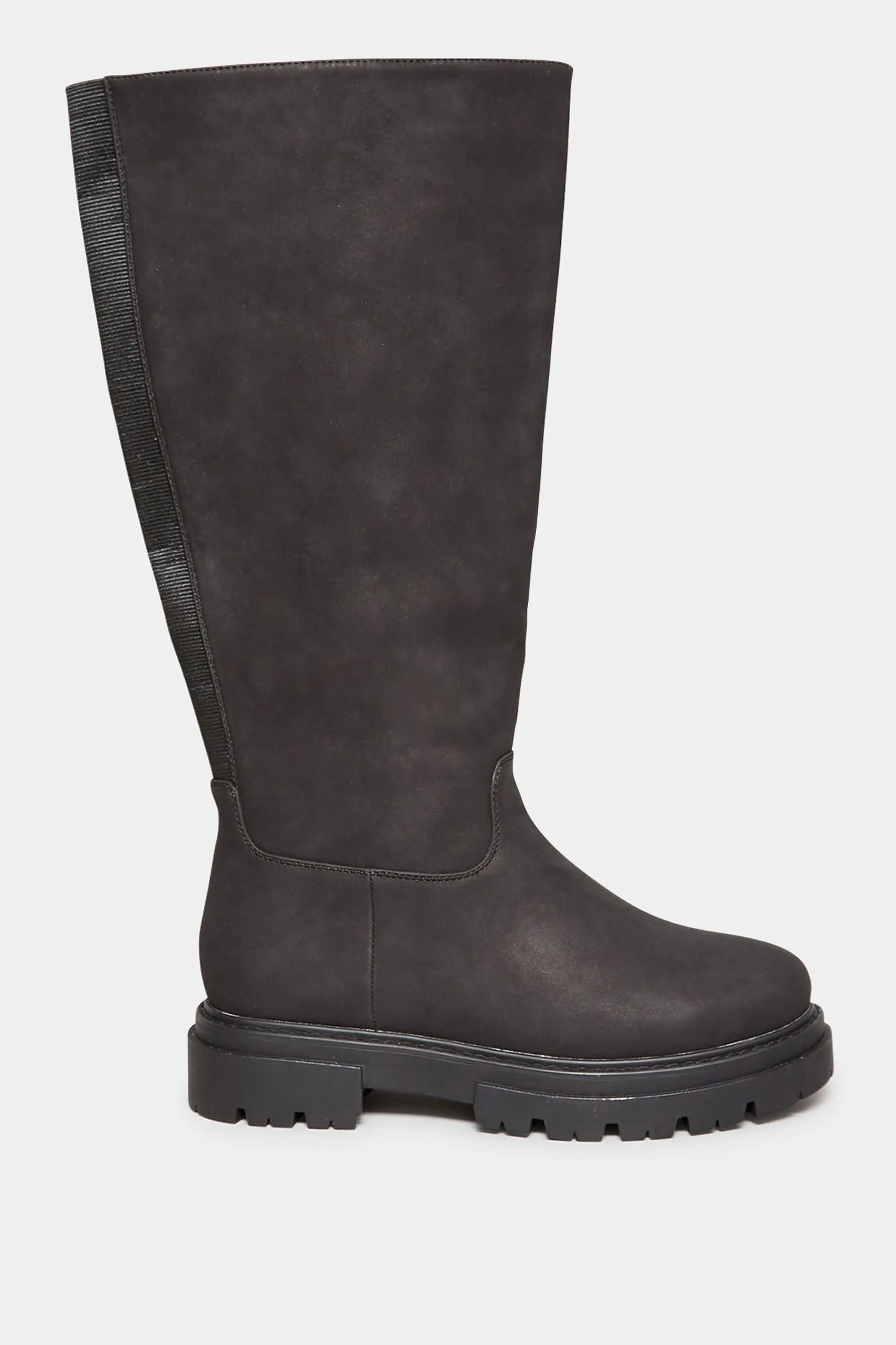 LIMITED COLLECTION Black Chunky Calf Boots In Wide E Fit & Extra Wide EEE Fit