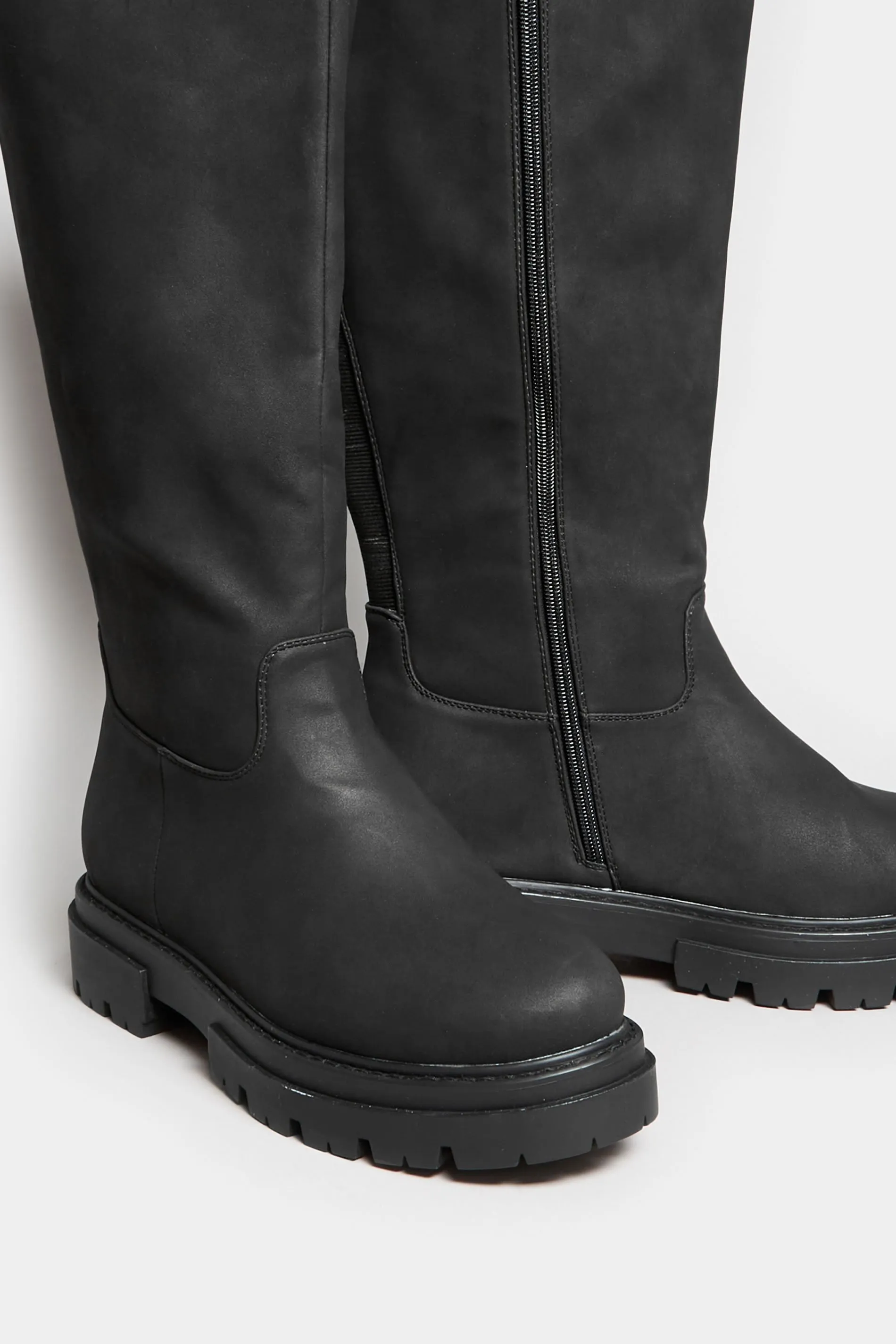 LIMITED COLLECTION Black Chunky Calf Boots In Wide E Fit & Extra Wide EEE Fit