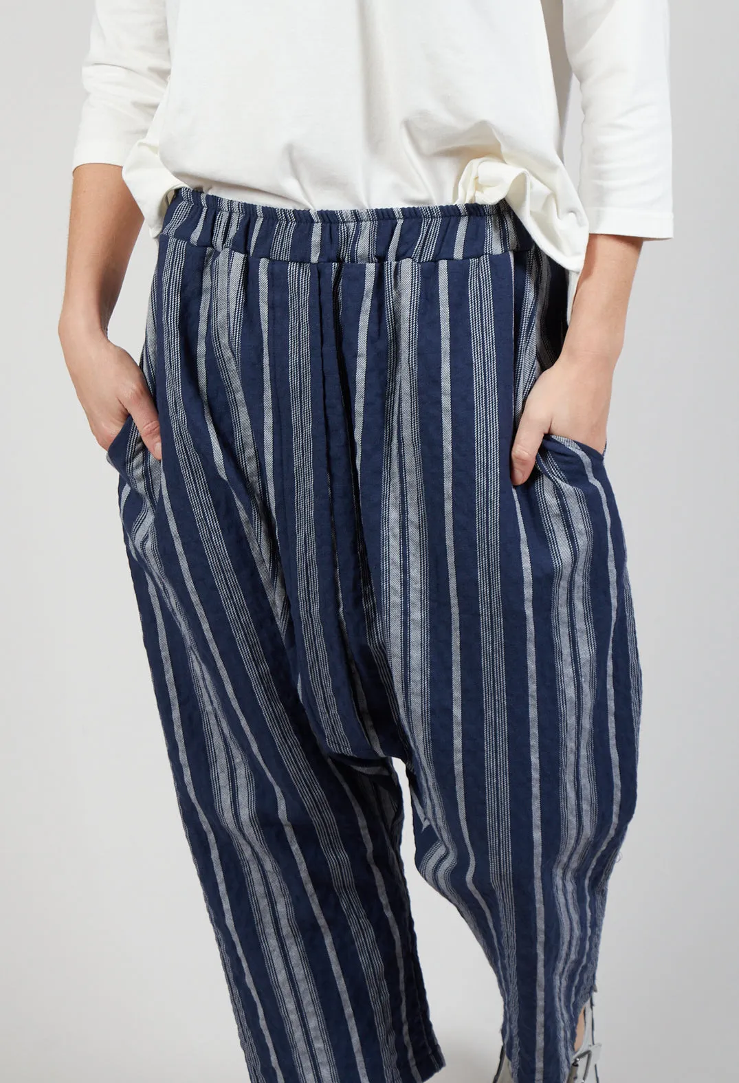 Lippia S Trousers In Blu Stripe