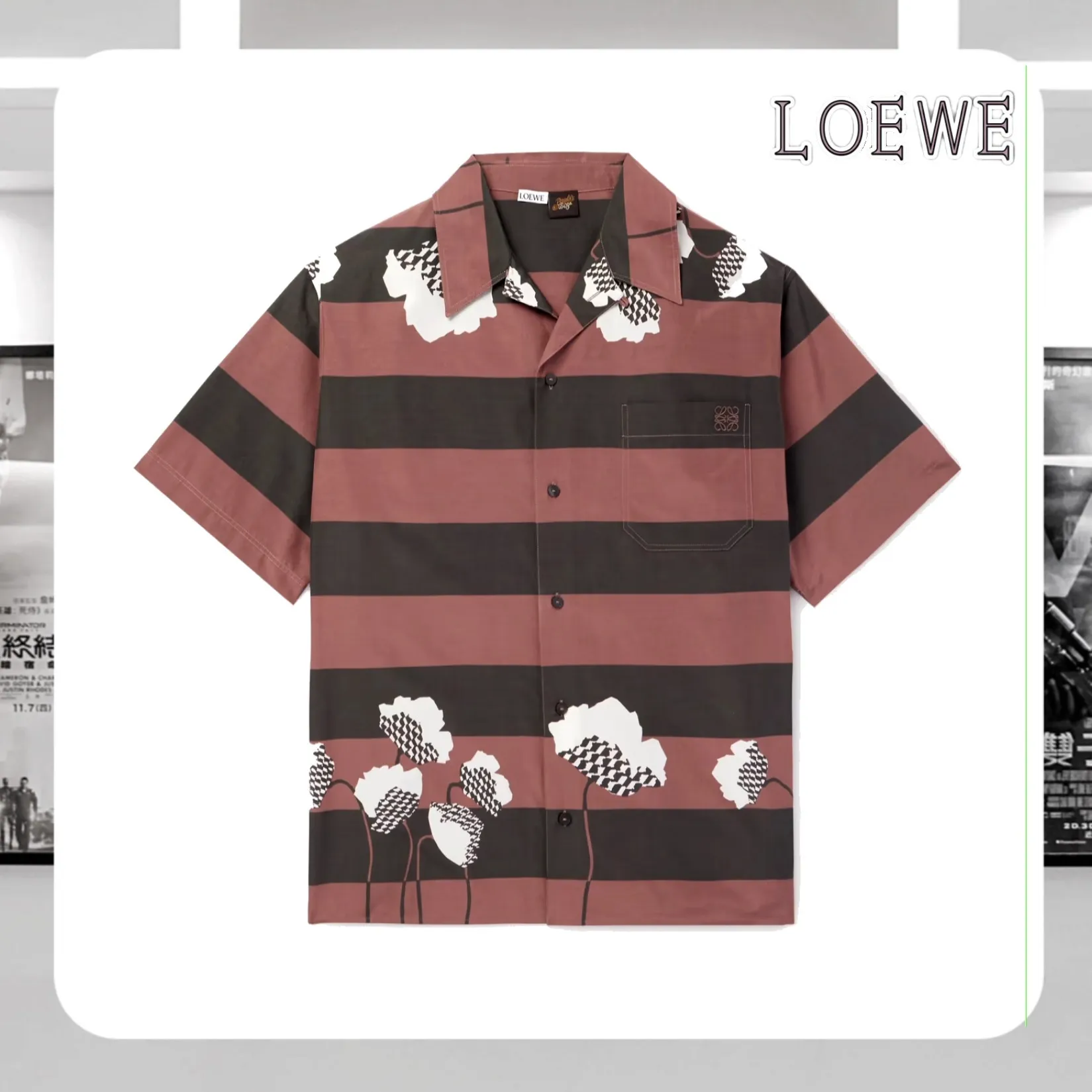 LOEWE  |Silk Long Sleeves Cotton Logo Luxury Shirts