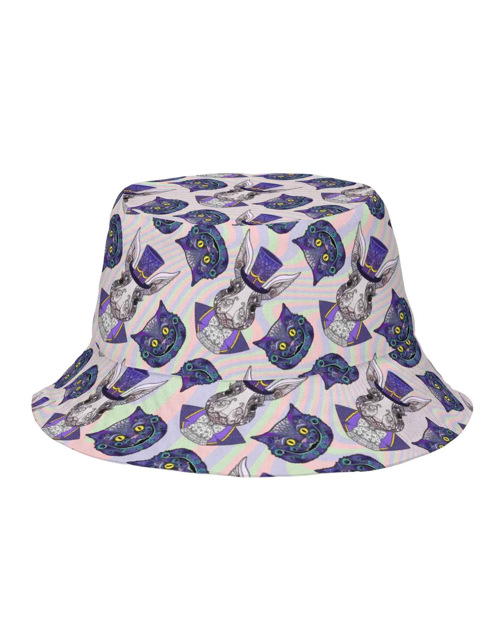 Mad Catter / Down The Rabbit Hole Reversible Bucket Hat