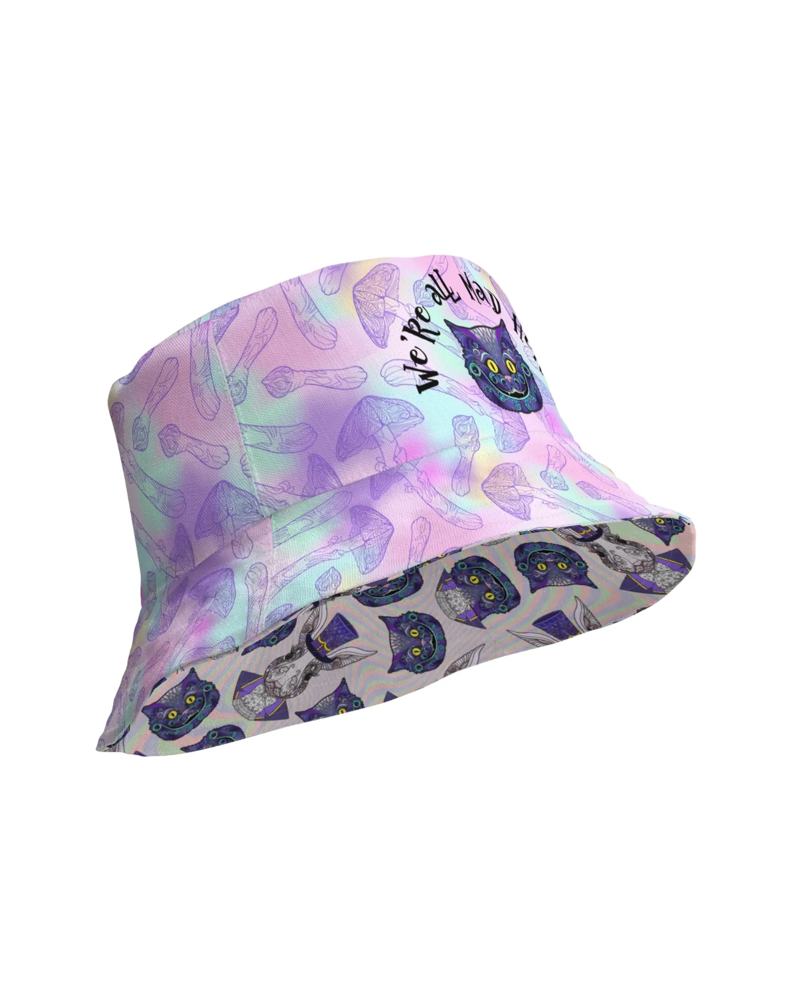 Mad Catter / Down The Rabbit Hole Reversible Bucket Hat