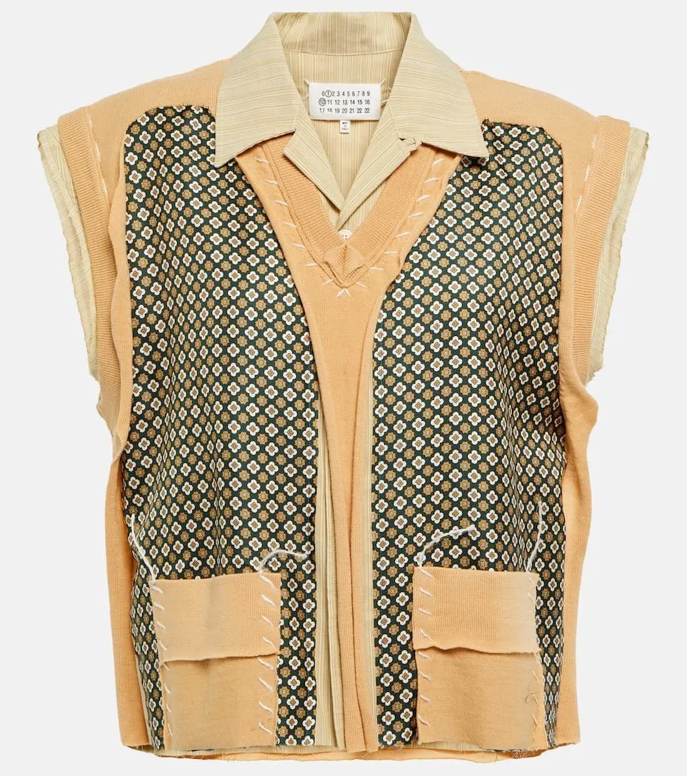 Maison Margiela  |Casual Style Wool Silk Sleeveless Cotton Medium