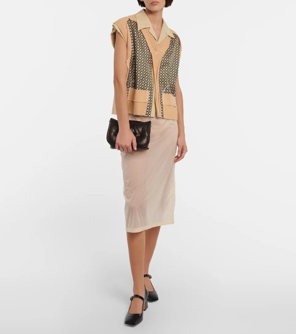 Maison Margiela  |Casual Style Wool Silk Sleeveless Cotton Medium