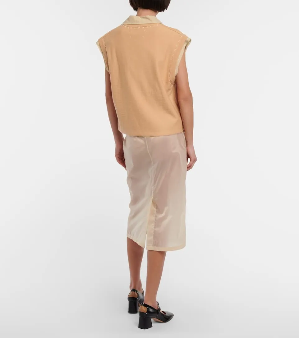 Maison Margiela  |Casual Style Wool Silk Sleeveless Cotton Medium