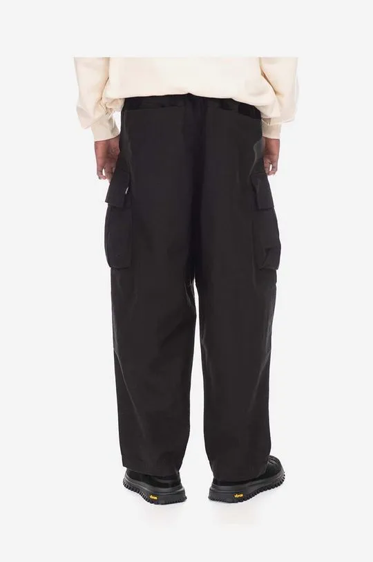 Manastash trousers men's black color