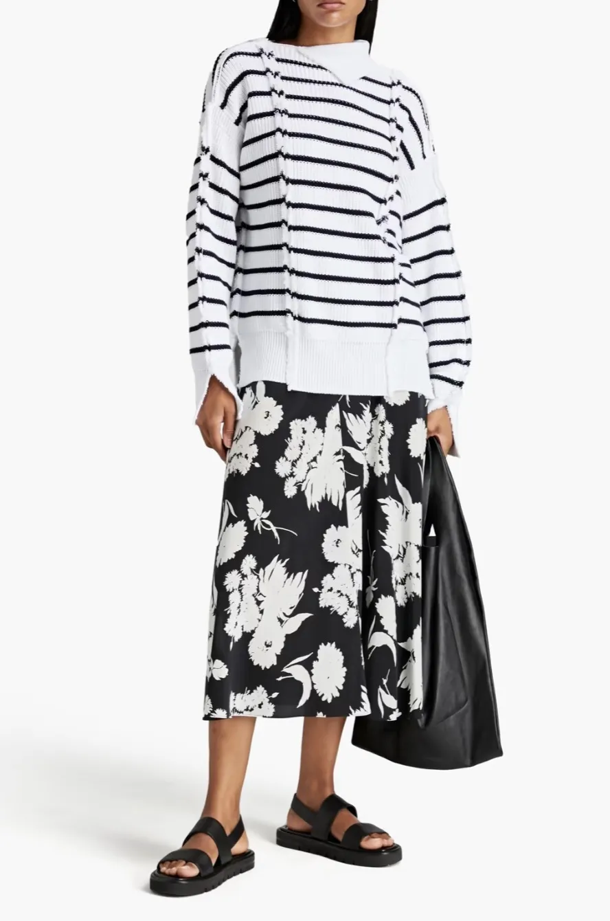 MARNI  |Crew Neck Stripes Casual Style Rib Street Style Long Sleeves