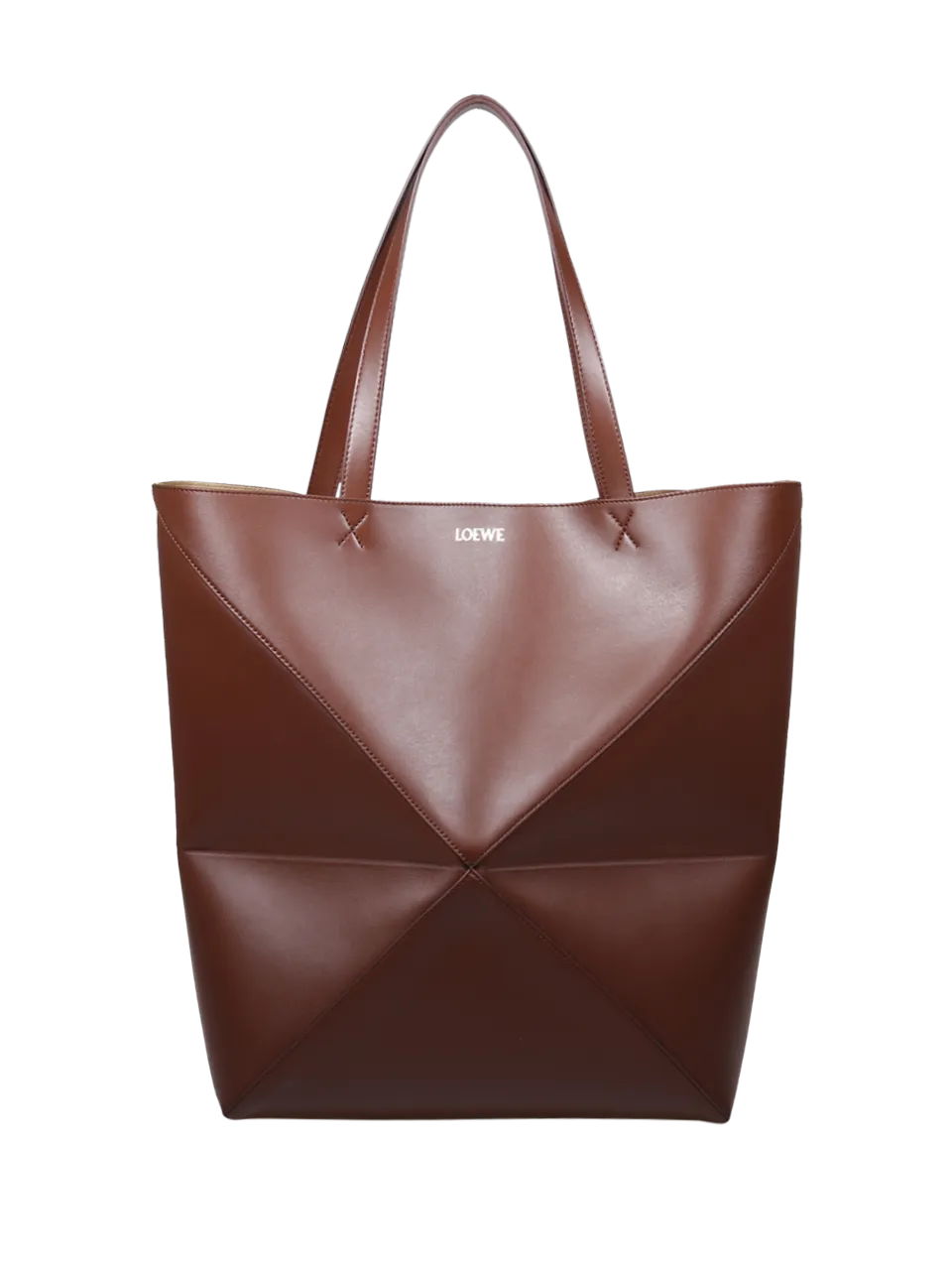 MEN LOEWE BORDEAUX CALF SKIN LARGE PUZZLE FOLD TOTE BAG