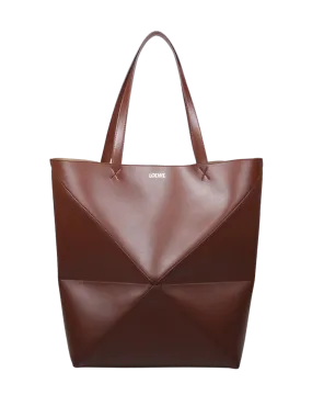 MEN LOEWE BORDEAUX CALF SKIN LARGE PUZZLE FOLD TOTE BAG