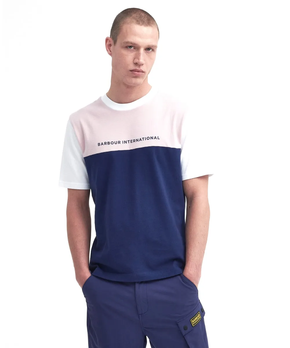 Men's Barbour International Mondrian Colour Blocked T-Shirt