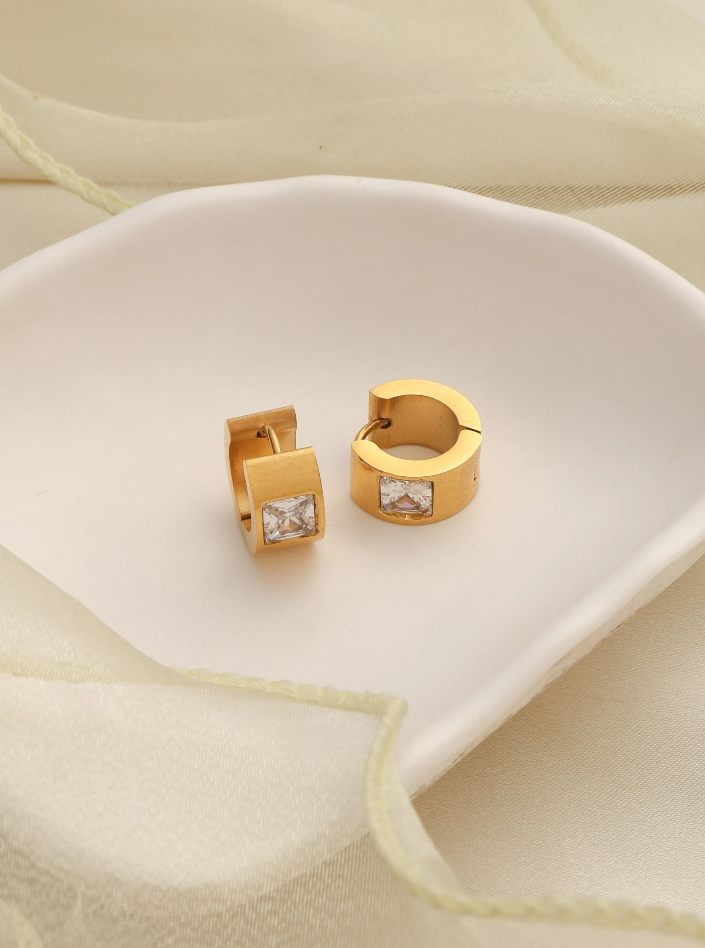 Mini Adelle Gold Huggies