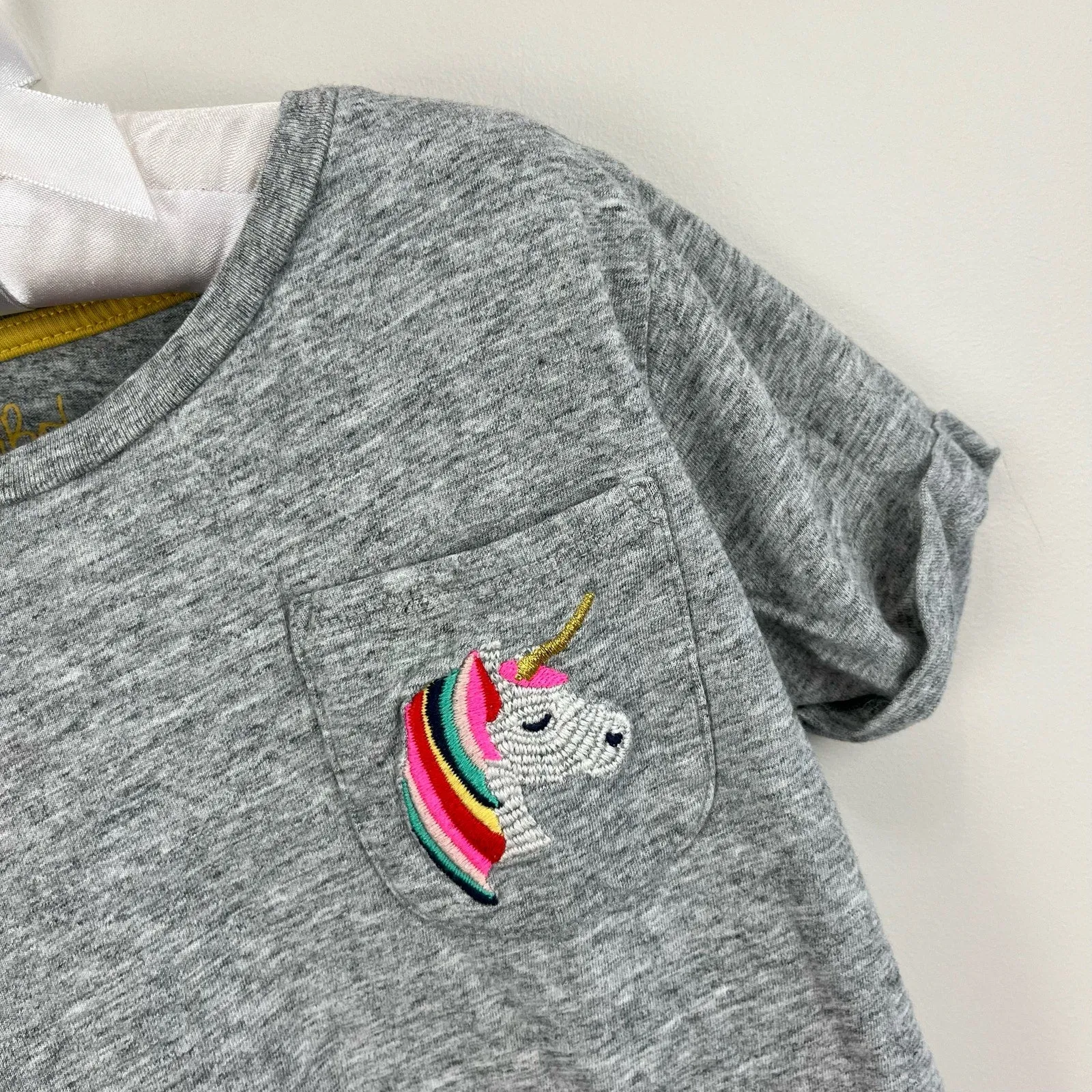 Mini Boden Superstich Unicorn Pocket Tee 6-7