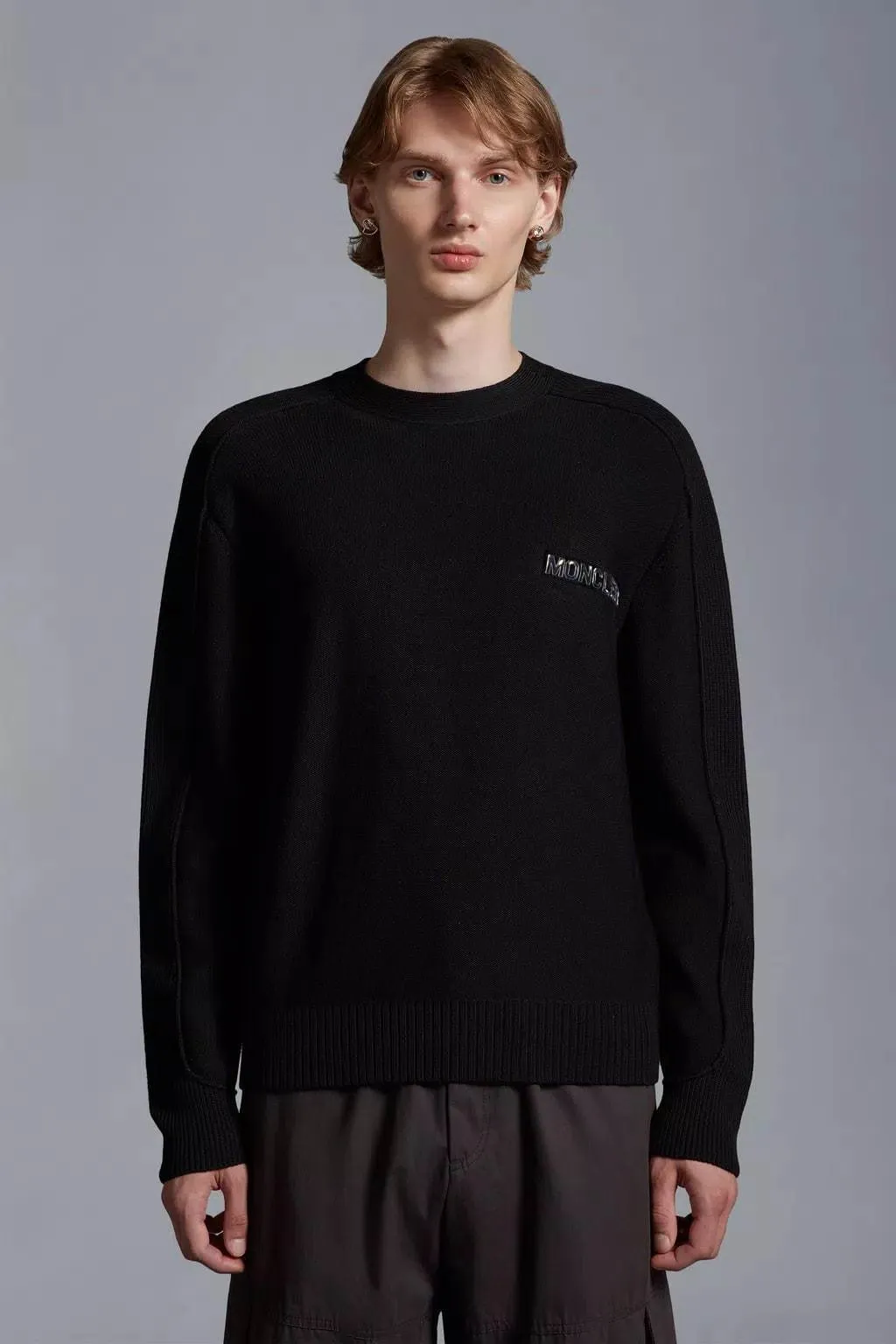 MONCLER  |Long Sleeves Plain Logo FX Advantage / Exclusive Sweaters