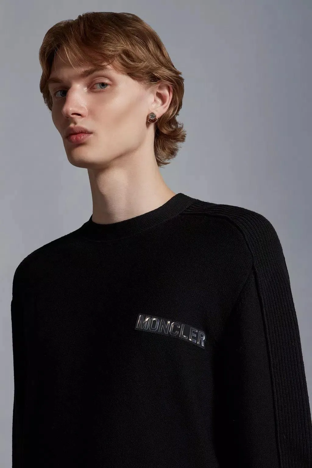 MONCLER  |Long Sleeves Plain Logo FX Advantage / Exclusive Sweaters