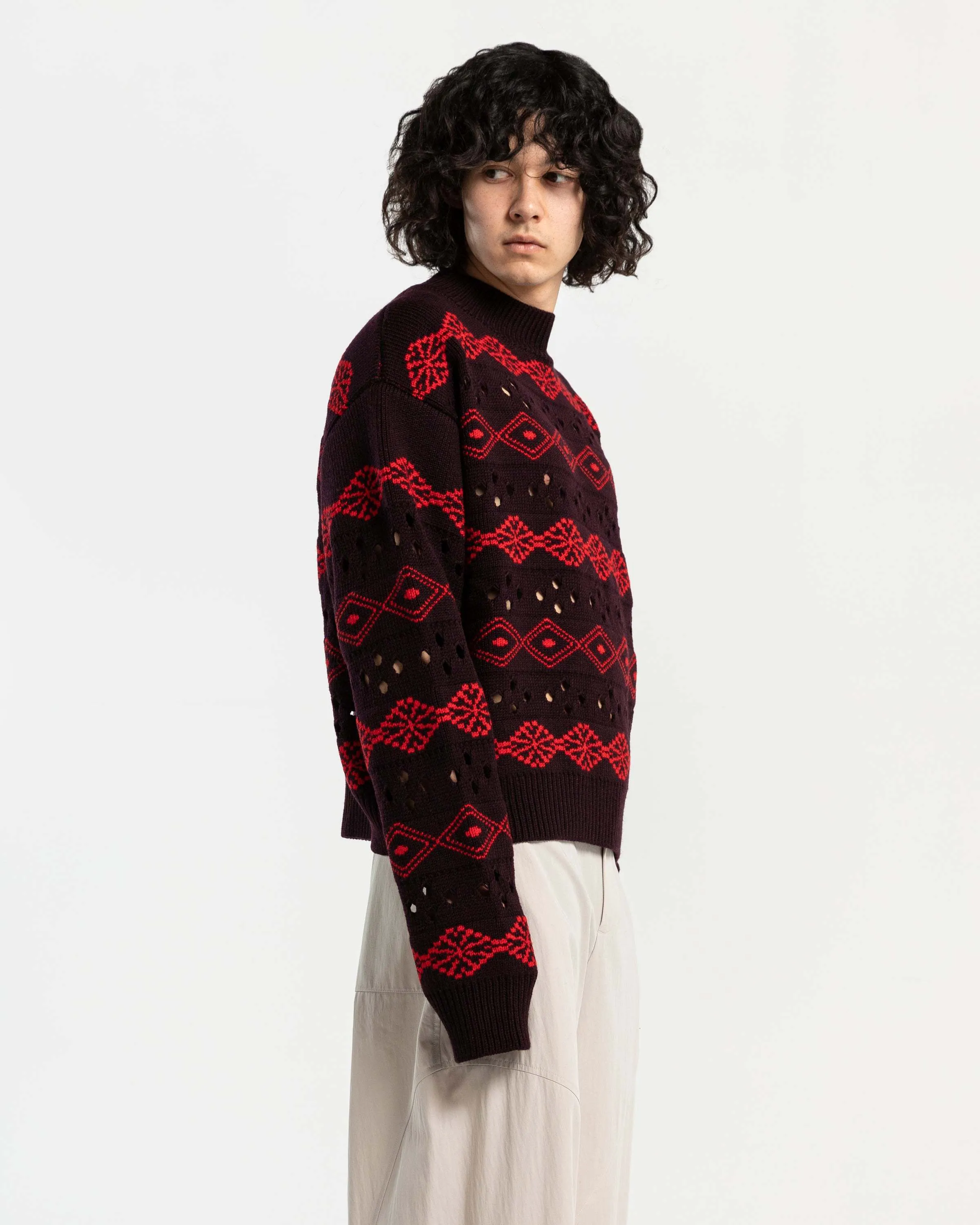 NAMACHEKO  |Crew Neck Wool Long Sleeves Sweaters